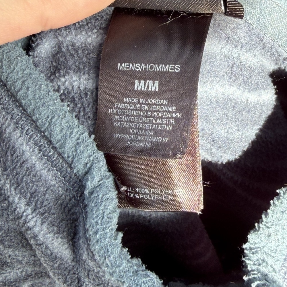 The North Face Fleece Mens Medium Gray Striped Long Sleeve Pullover 1/4 Zip - Picture 4 of 8